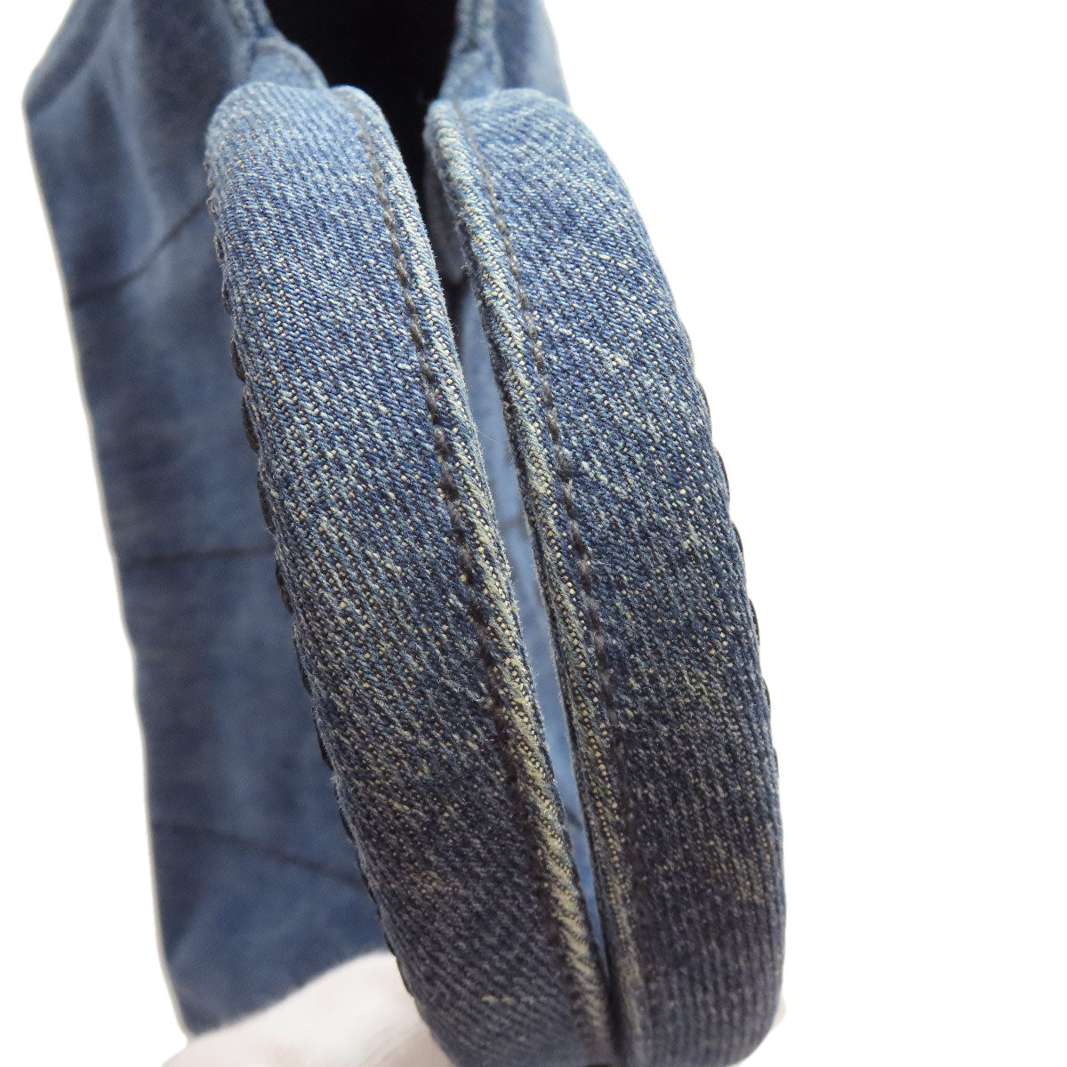 PRADA Handbag denim blue Canapa Mini 2WAY Women Used Authentic