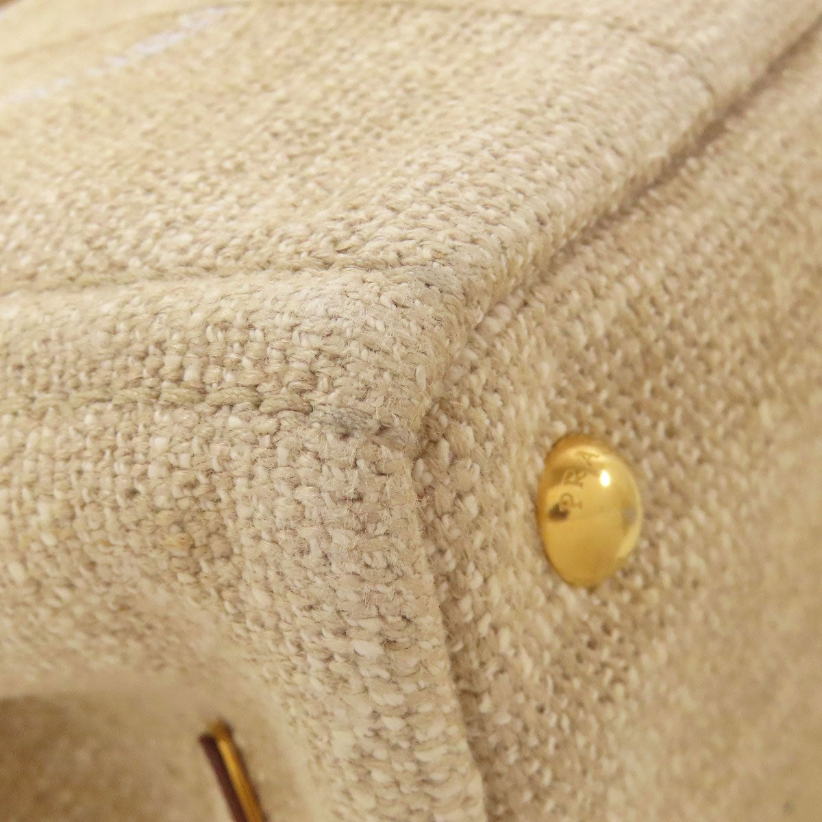 PRADA Handbag canvas beige Canapa mini 2 WAY Women Used Authentic
