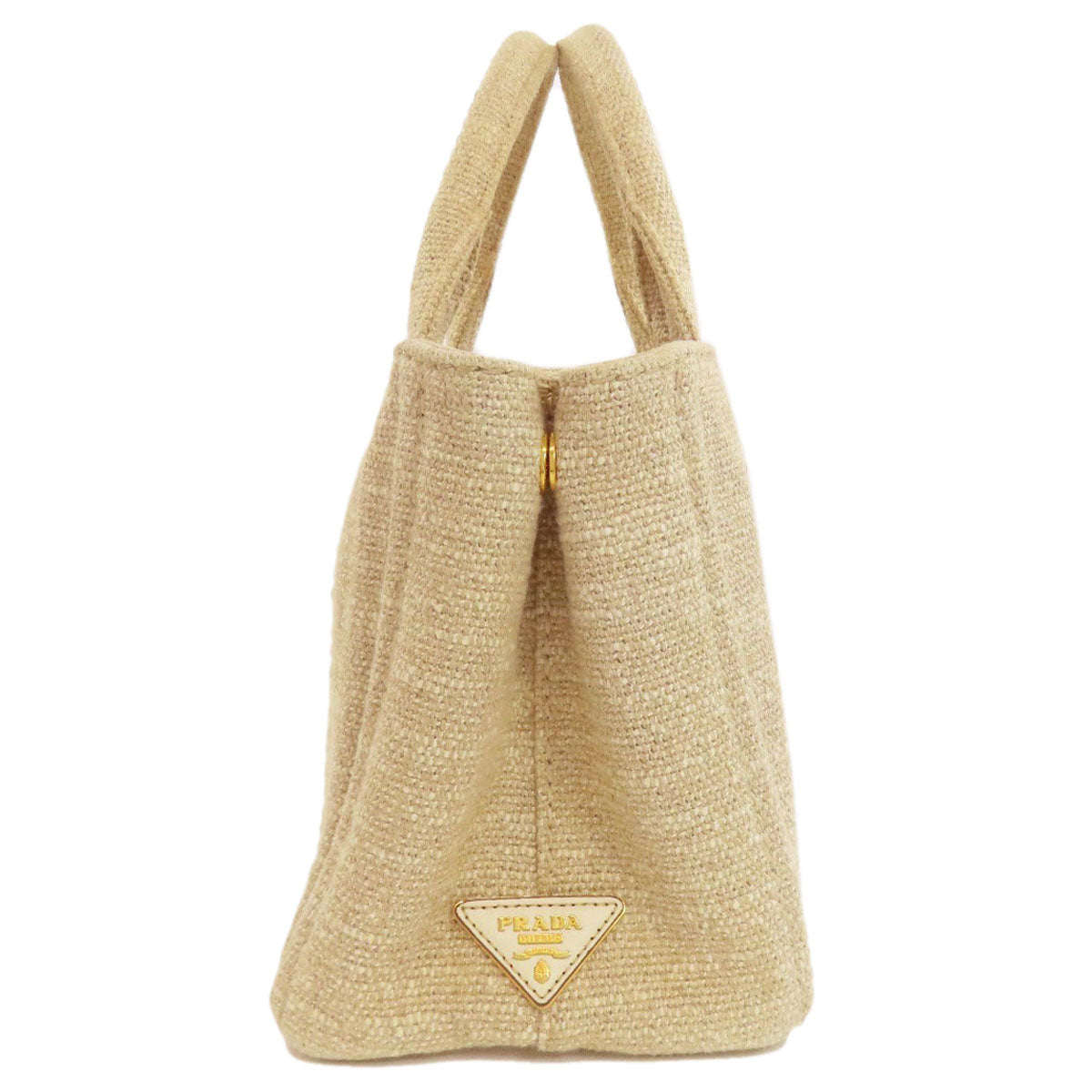 PRADA Handbag canvas beige Canapa mini 2 WAY Women Used Authentic