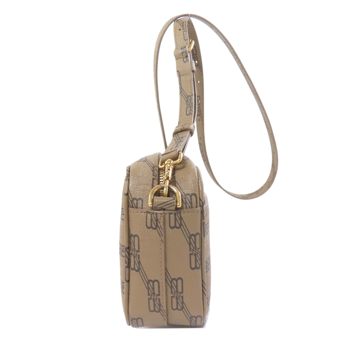 BALENCIAGA Shoulder Bag 702701 PVC Brown logo