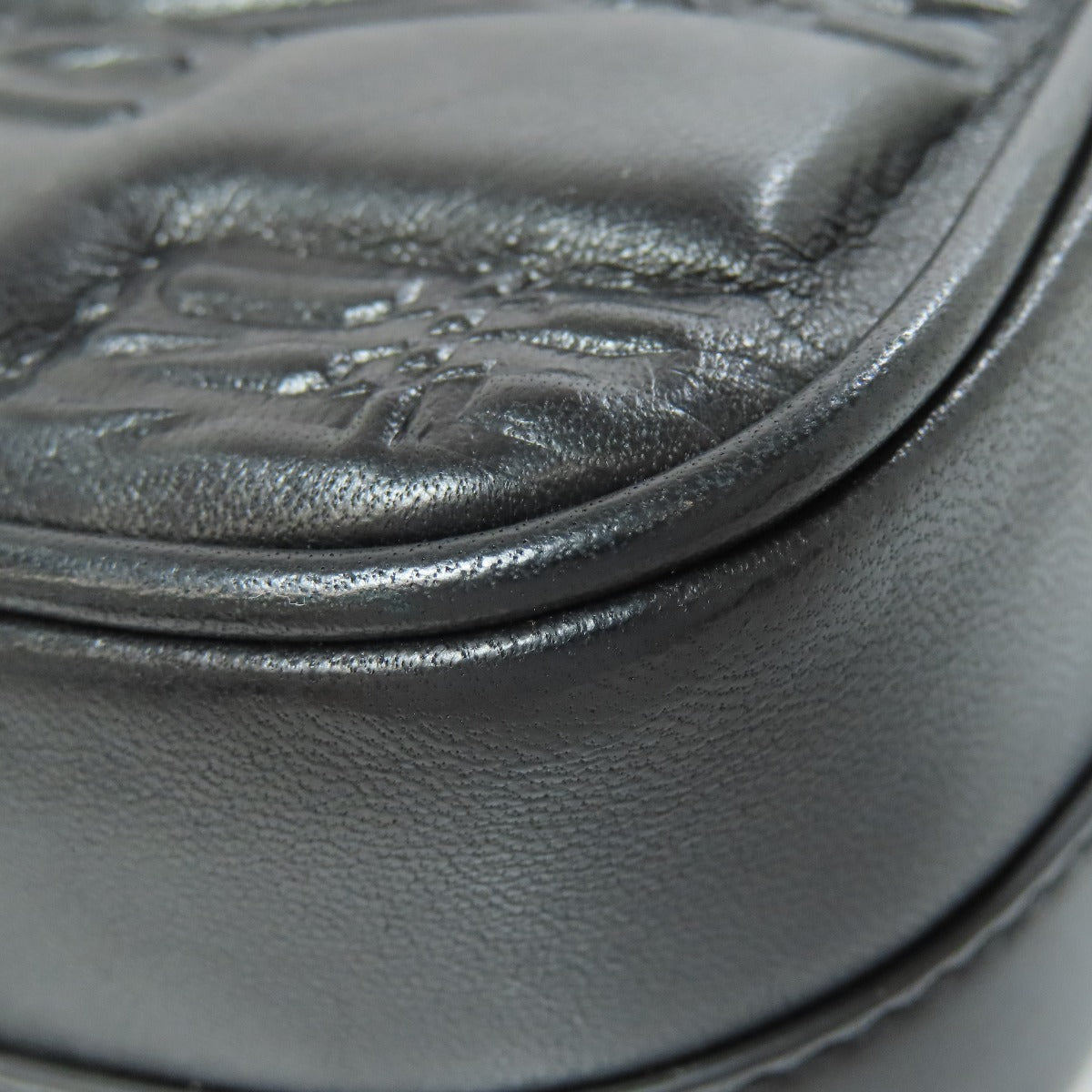 BALENCIAGA Shoulder Bag 702701 leather black BB monogram