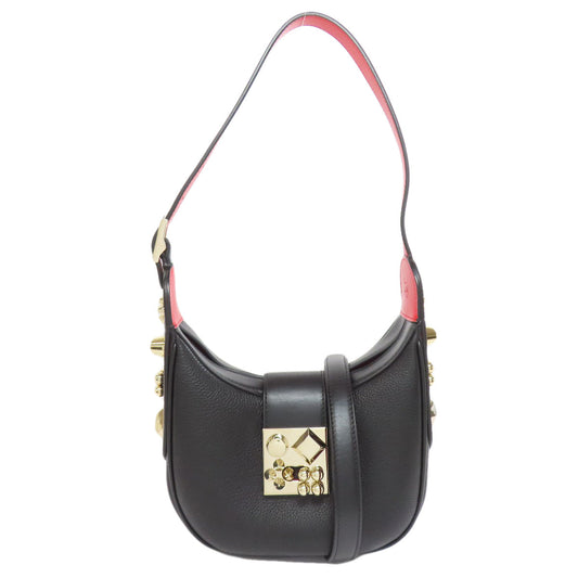 Christian Louboutin Handbag leather black Studs one belt