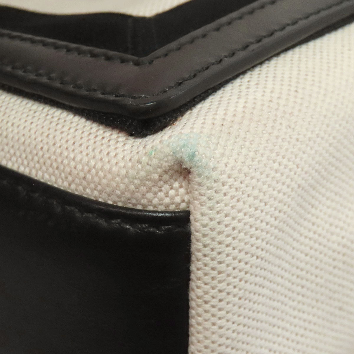 BALENCIAGA Handbag 339933 canvas white Navy Hippo S Women Used Authentic