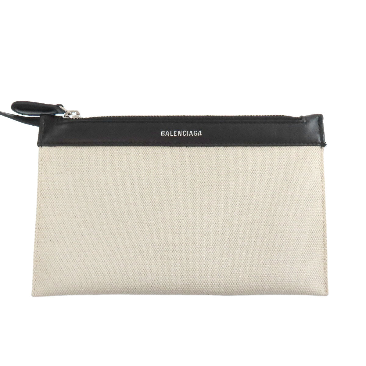 BALENCIAGA Handbag 339933 canvas white Navy Hippo S Women Used Authentic