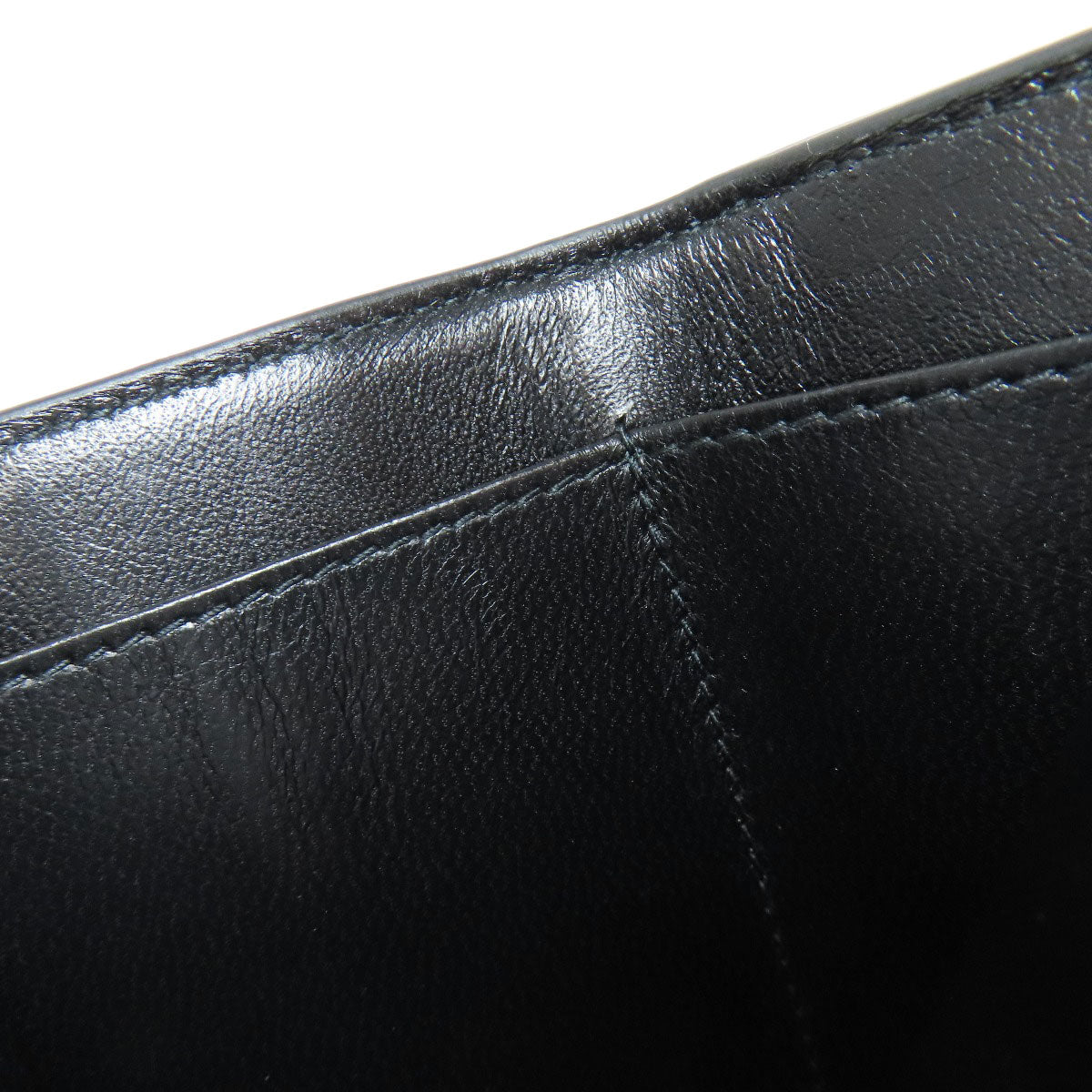 BALENCIAGA Bifold Wallet 600212 leather black B logo embossed Women Used Authentic