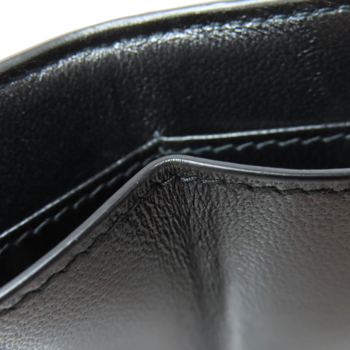BALENCIAGA Bifold Wallet 600212 leather black B logo embossed Women Used Authentic