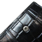 BALENCIAGA Bifold Wallet 600212 leather black B logo embossed Women Used Authentic