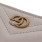 GUCCI Bifold Wallet 466492 leather gray GG Marmont Women Used Authentic