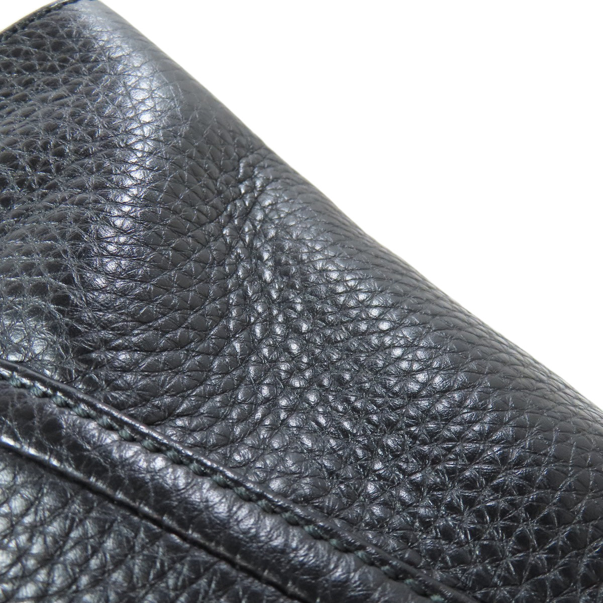 GUCCI Handbag 369176 leather black Soho Interlocking G Women Used Authentic