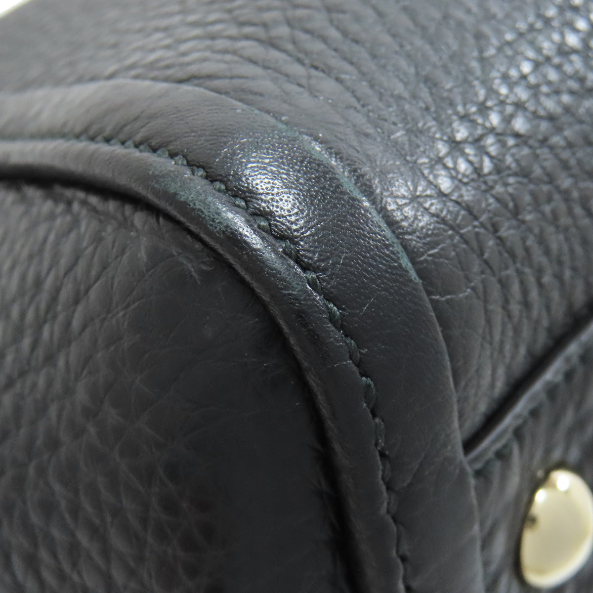 GUCCI Handbag 369176 leather black Soho Interlocking G Women Used Authentic