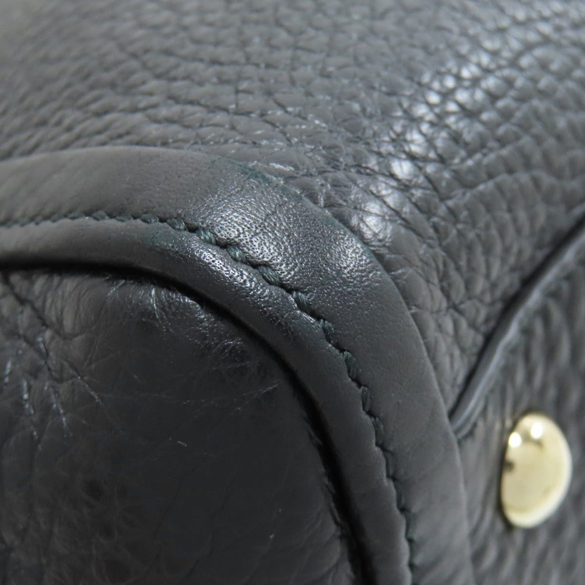 GUCCI Handbag 369176 leather black Soho Interlocking G Women Used Authentic