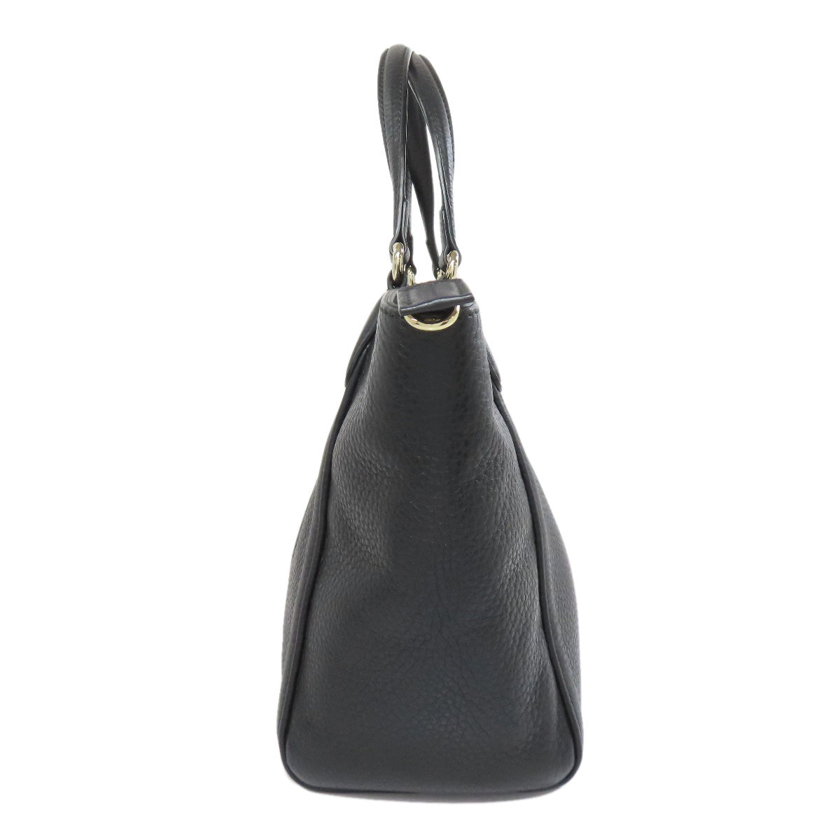 GUCCI Handbag 369176 leather black Soho Interlocking G Women Used Authentic