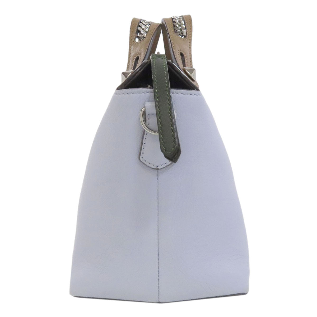 FENDI Handbag Calfskin blue By the way 2WAY Women Used Authentic