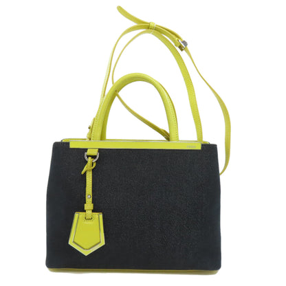 FENDI Handbag denim Navy 2 Joule 2WAY