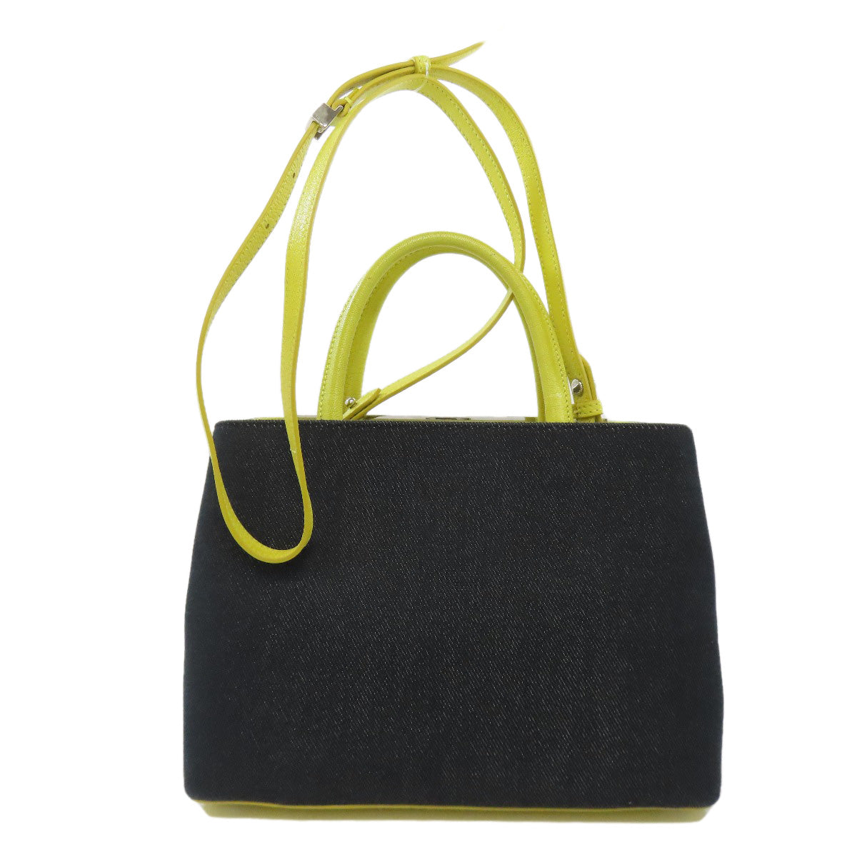 FENDI Handbag denim Navy 2 Joule 2WAY