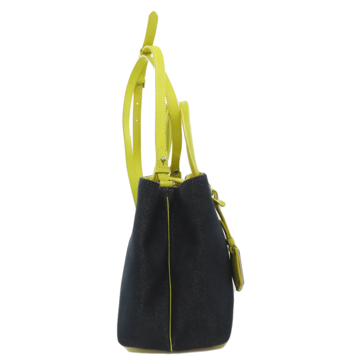 FENDI Handbag denim Navy 2 Joule 2WAY