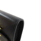 CELINE Bifold Wallet leather black Triomphe Flap Women Used Authentic