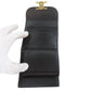 CELINE Bifold Wallet leather black Triomphe Flap Women Used Authentic