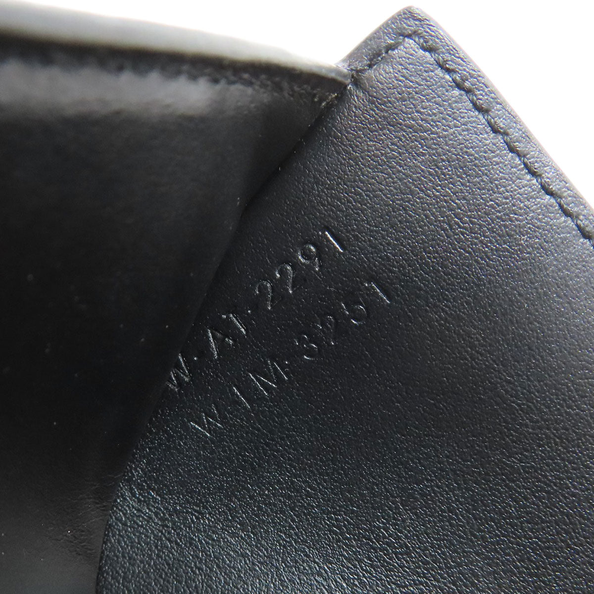 CELINE Bifold Wallet leather black Triomphe Flap Women Used Authentic