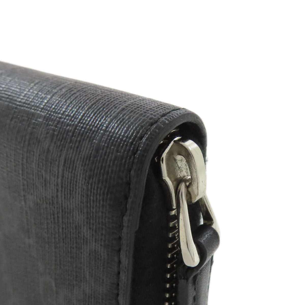 GUCCI Long Wallet Purse 408831 PVC black GG Supreme Shelly Line mens Used Authentic