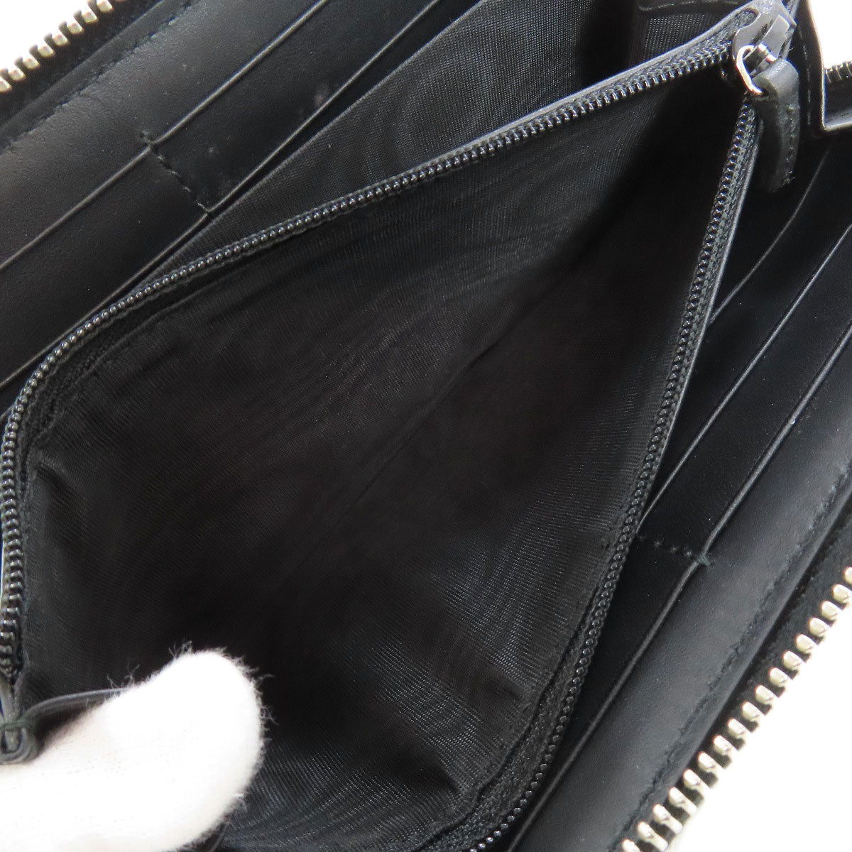 GUCCI Long Wallet Purse 408831 PVC black GG Supreme Shelly Line mens Used Authentic