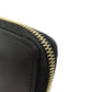 CELINE Coin case leather black Triomphe