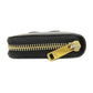 CELINE Coin case leather black Triomphe