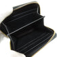 CELINE Coin case leather black Triomphe