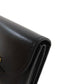 CELINE Bifold Wallet leather black Triomphe Flap Women Used Authentic