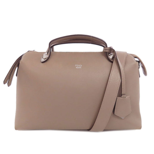 FENDI Handbag Calfskin Brown By the way 2WAY Women Used Authentic