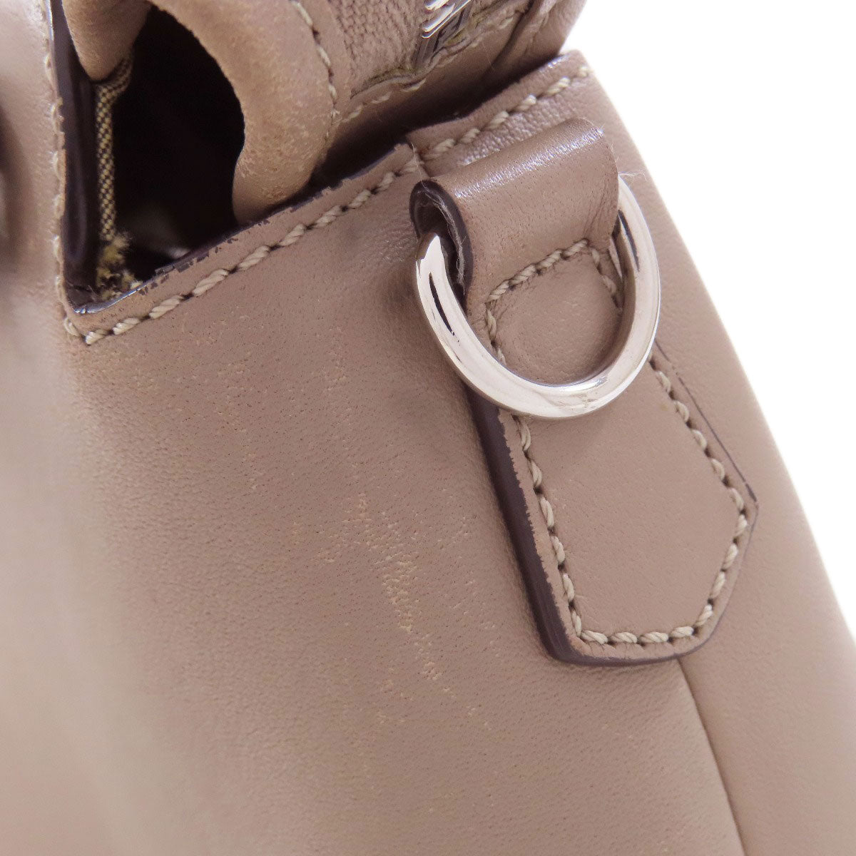 FENDI Handbag Calfskin Brown By the way 2WAY Women Used Authentic