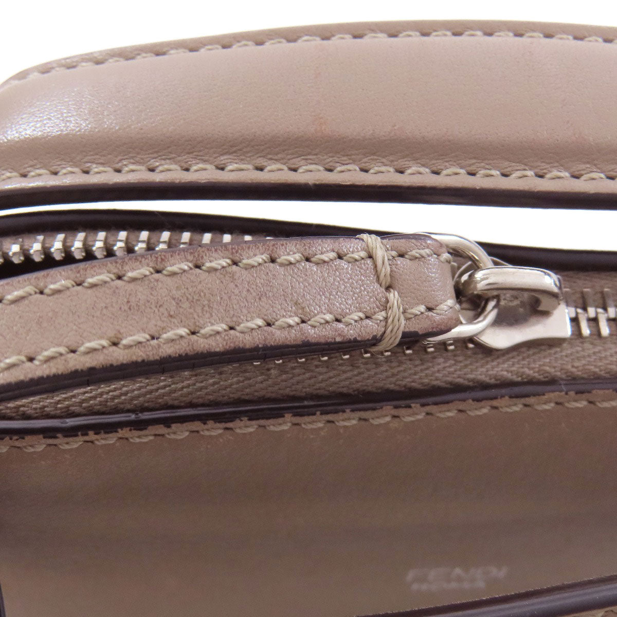 FENDI Handbag Calfskin Brown By the way 2WAY Women Used Authentic