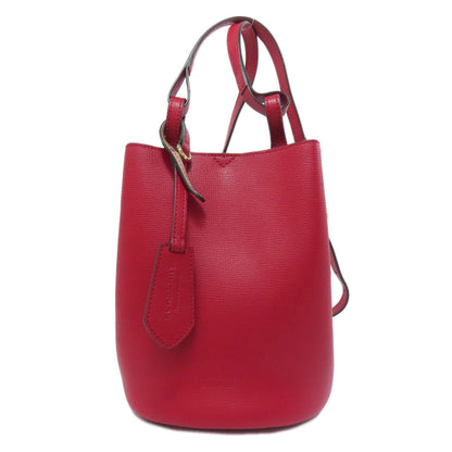 BURBERRY Shoulder Bag leather Red Long shoulder Women Used Authentic
