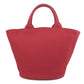 PRADA Tote Bag canvas Red Canapa Bucket 2WAY