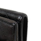 CHANEL Bifold Wallet Grained Calfskin Skin black Compact Wallet Matelasse Gold Metal Women Used Authentic