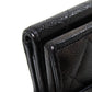 CHANEL Bifold Wallet Grained Calfskin Skin black Compact Wallet Matelasse Gold Metal Women Used Authentic