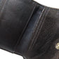 CHANEL Bifold Wallet Grained Calfskin Skin black Compact Wallet Matelasse Gold Metal Women Used Authentic