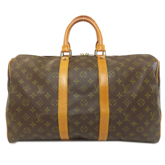 LOUIS VUITTON Boston Duffel bag M41428 Monogram canvas Brown Keepall 45