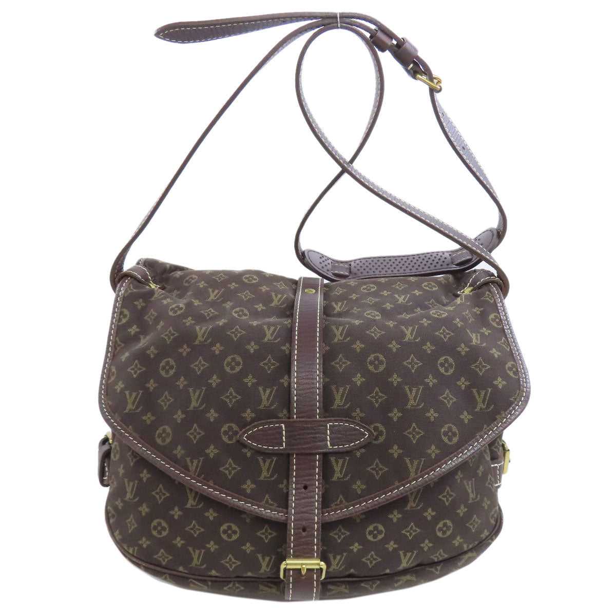 LOUIS VUITTON Shoulder Bag M95227 Monogram mini run Brown Saumur