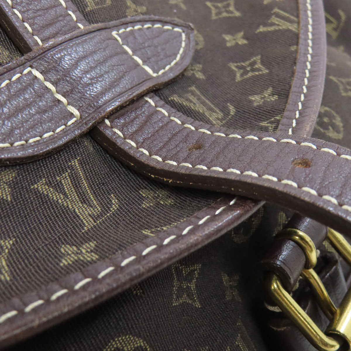 LOUIS VUITTON Shoulder Bag M95227 Monogram mini run Brown Saumur