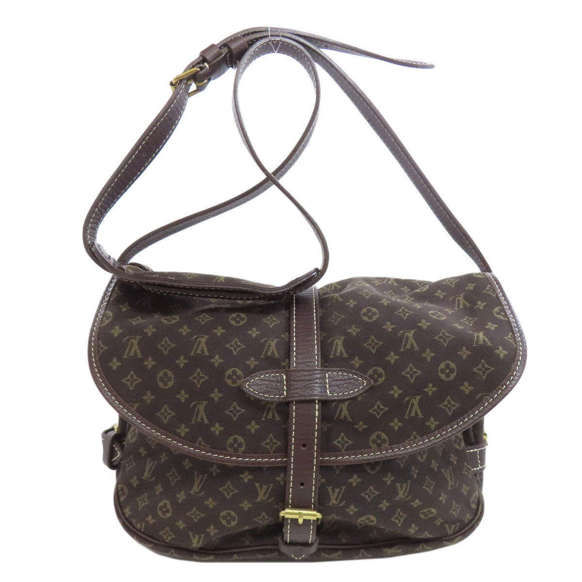 LOUIS VUITTON Shoulder Bag M95227 Monogram mini run Brown Saumur