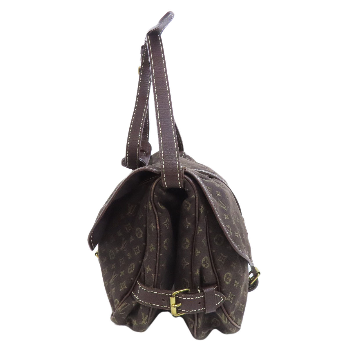 LOUIS VUITTON Shoulder Bag M95227 Monogram mini run Brown Saumur