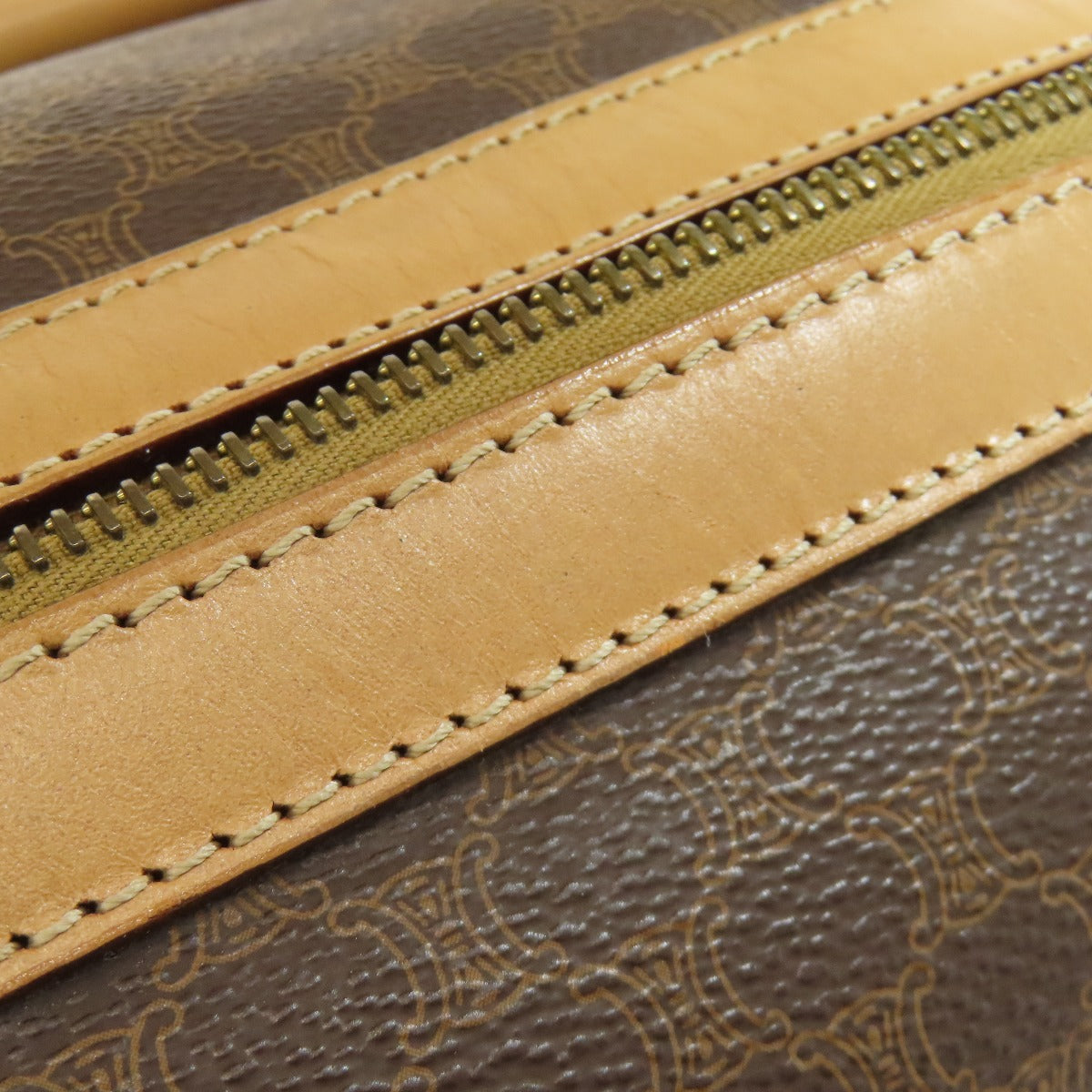 CELINE Boston Duffel bag PVC Brown Macadam Pattern