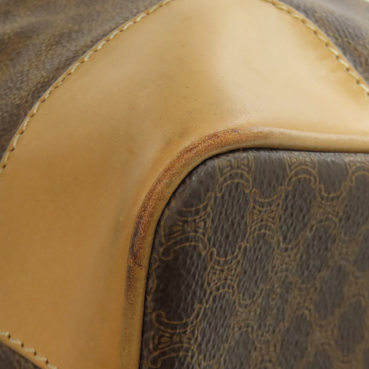CELINE Boston Duffel bag PVC Brown Macadam Pattern