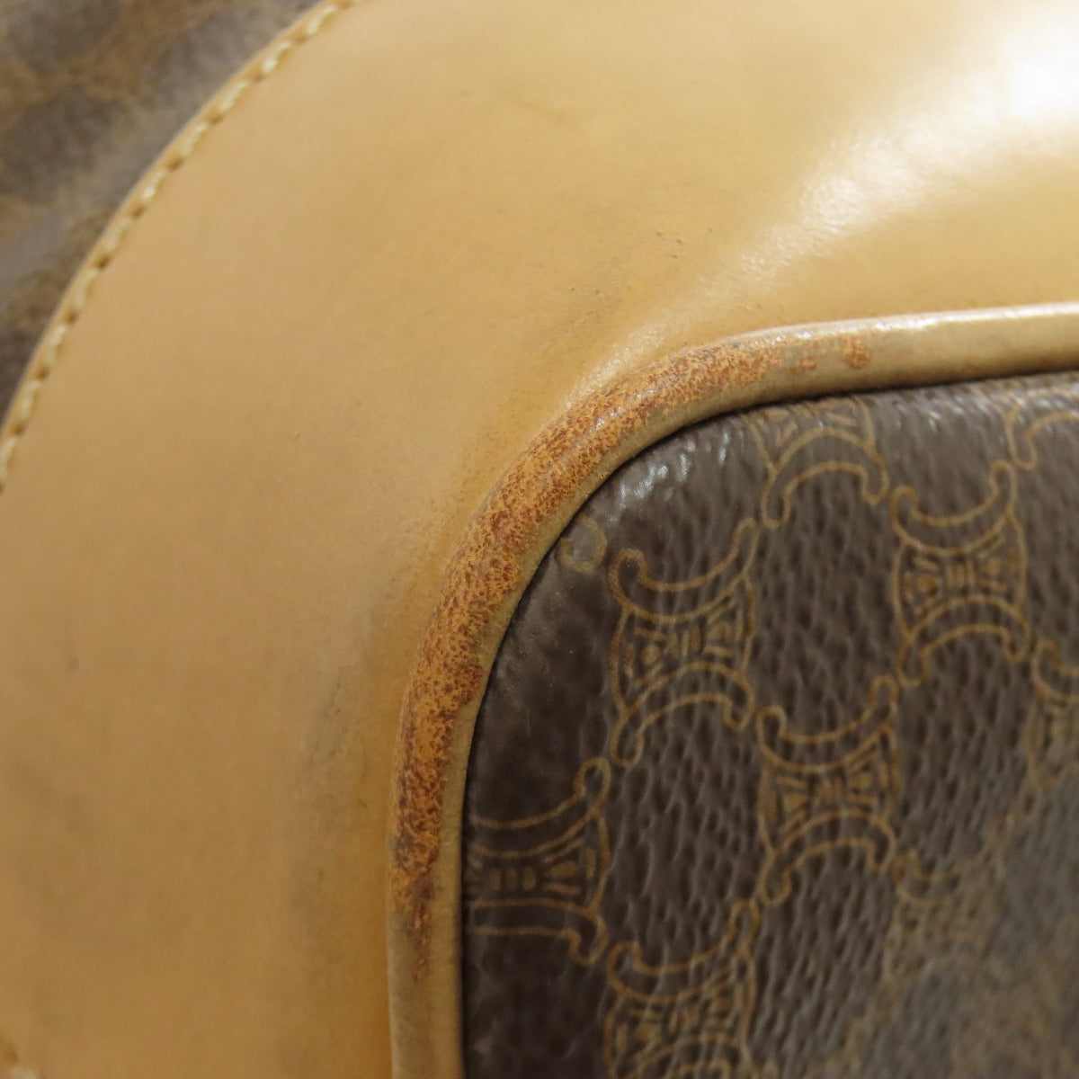 CELINE Boston Duffel bag PVC Brown Macadam Pattern