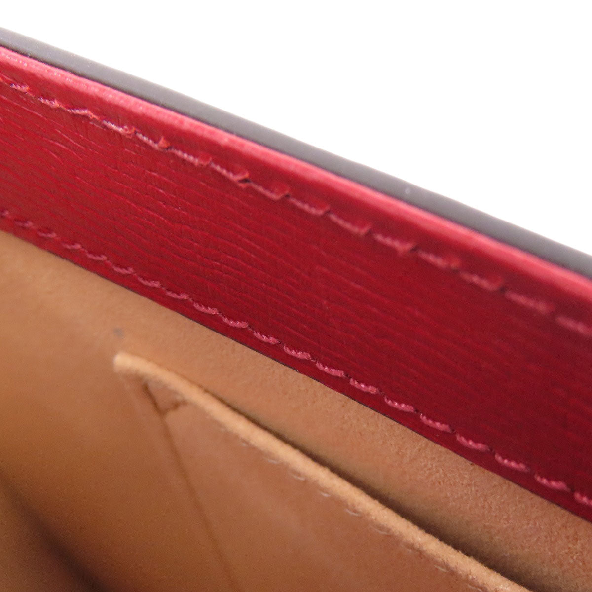 GUCCI Shoulder Bag 524405 leather Red Sylvie GG