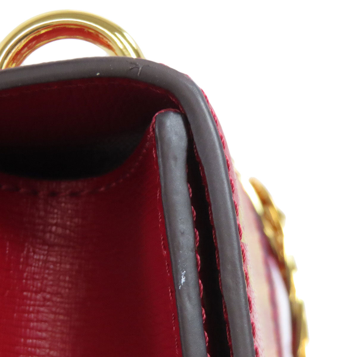 GUCCI Shoulder Bag 524405 leather Red Sylvie GG