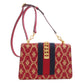 GUCCI Shoulder Bag 524405 leather Red Sylvie GG