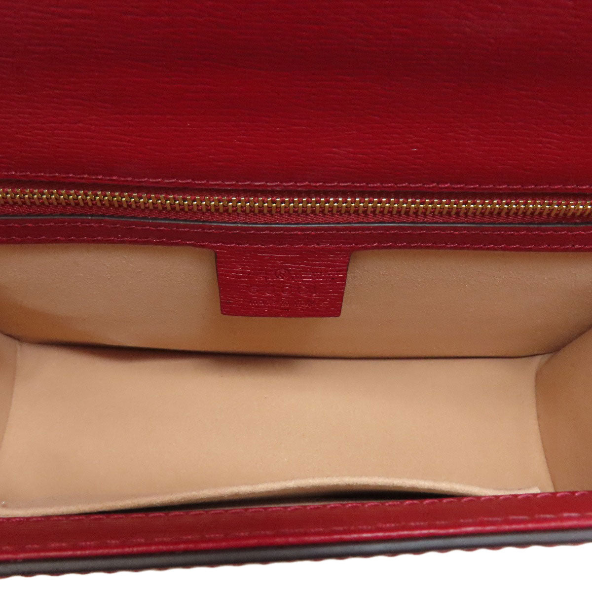 GUCCI Shoulder Bag 524405 leather Red Sylvie GG