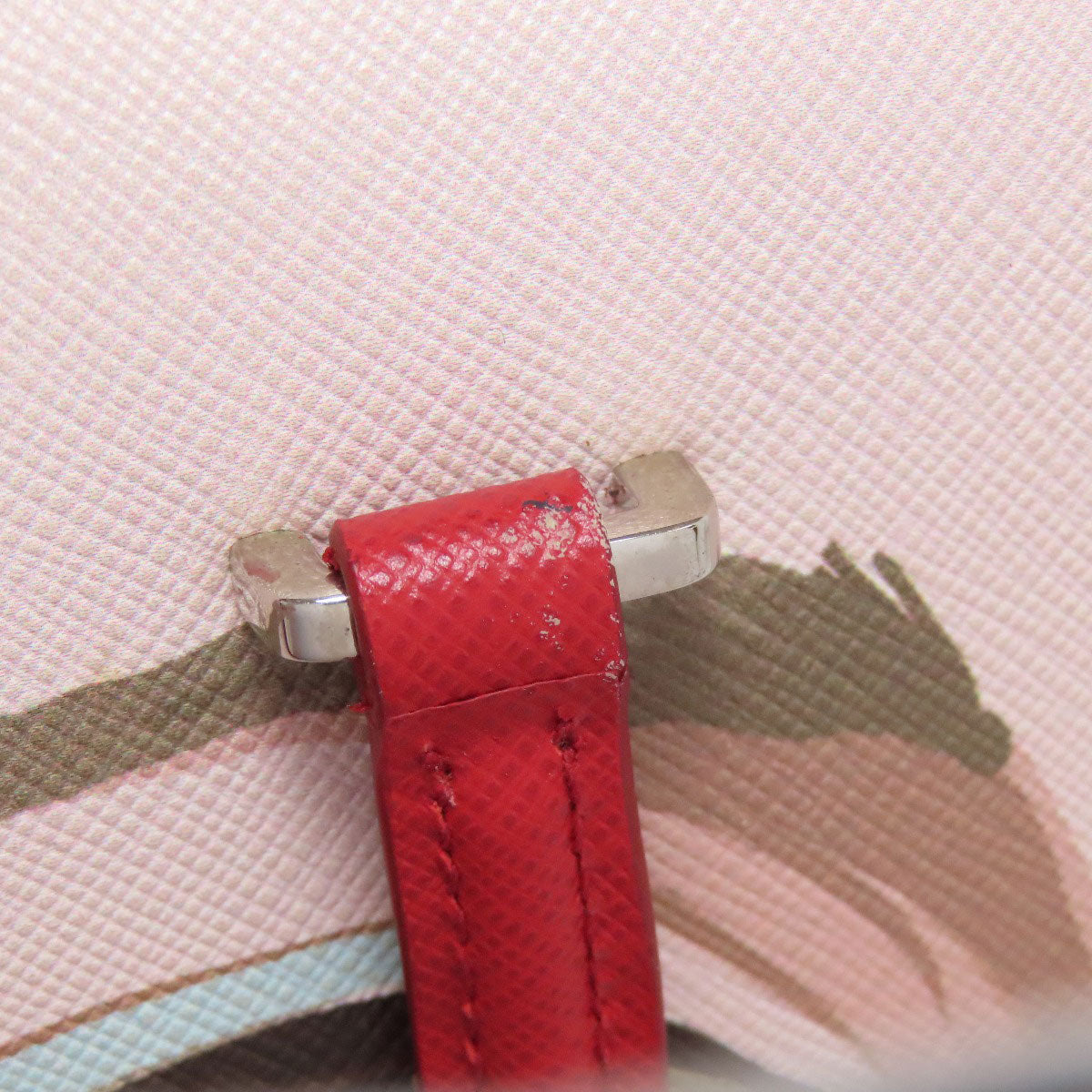 PRADA Handbag PVC Red Face Art